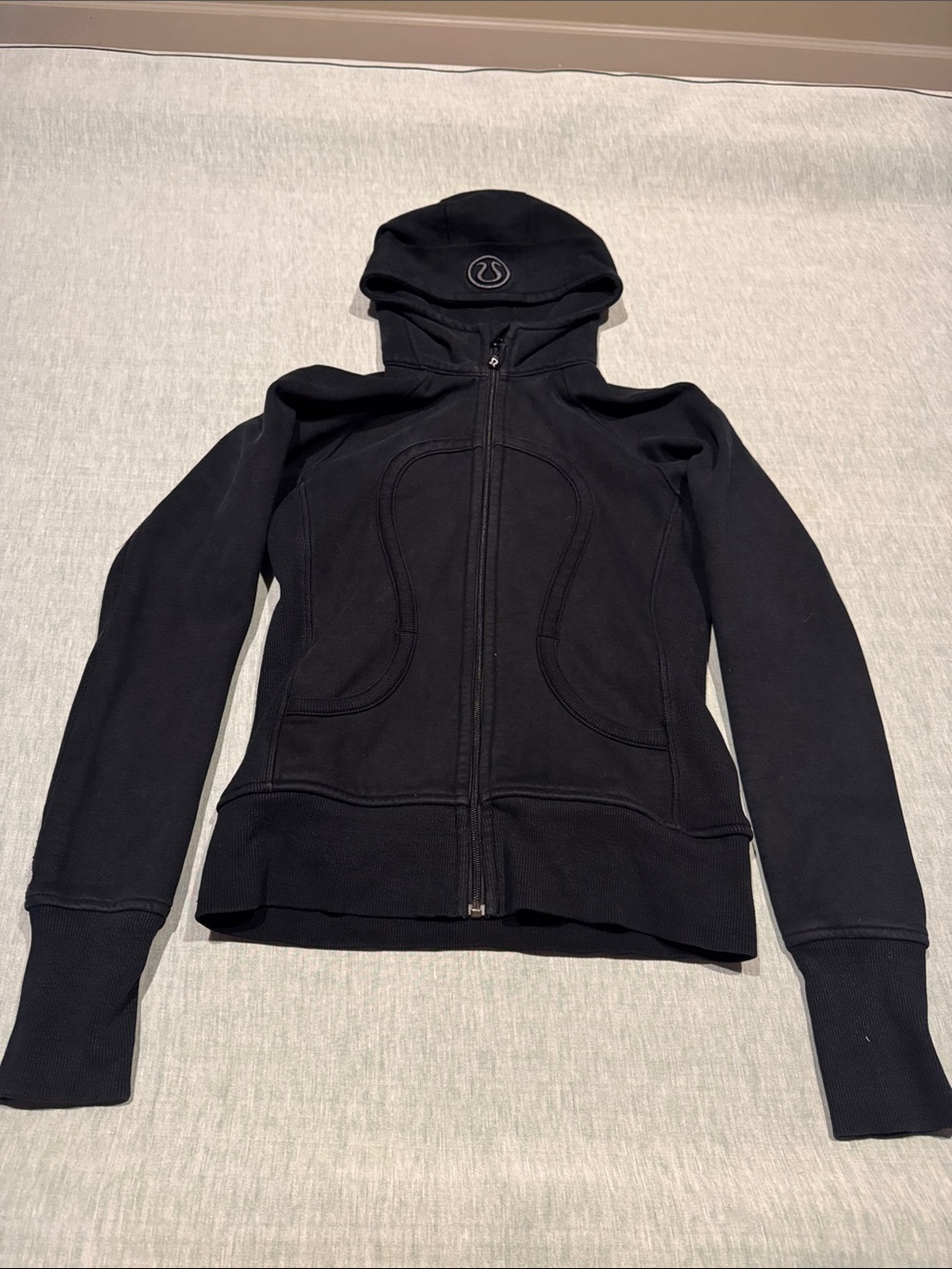 lululemon athletica Black Full-Zip Hooded Sweatshirt S/M